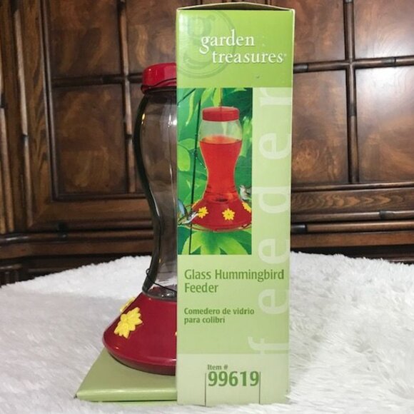 Garden Treasures 26 oz 6 Feeding Ports Glass Hummingbird Feeder - Picture 2 of 12